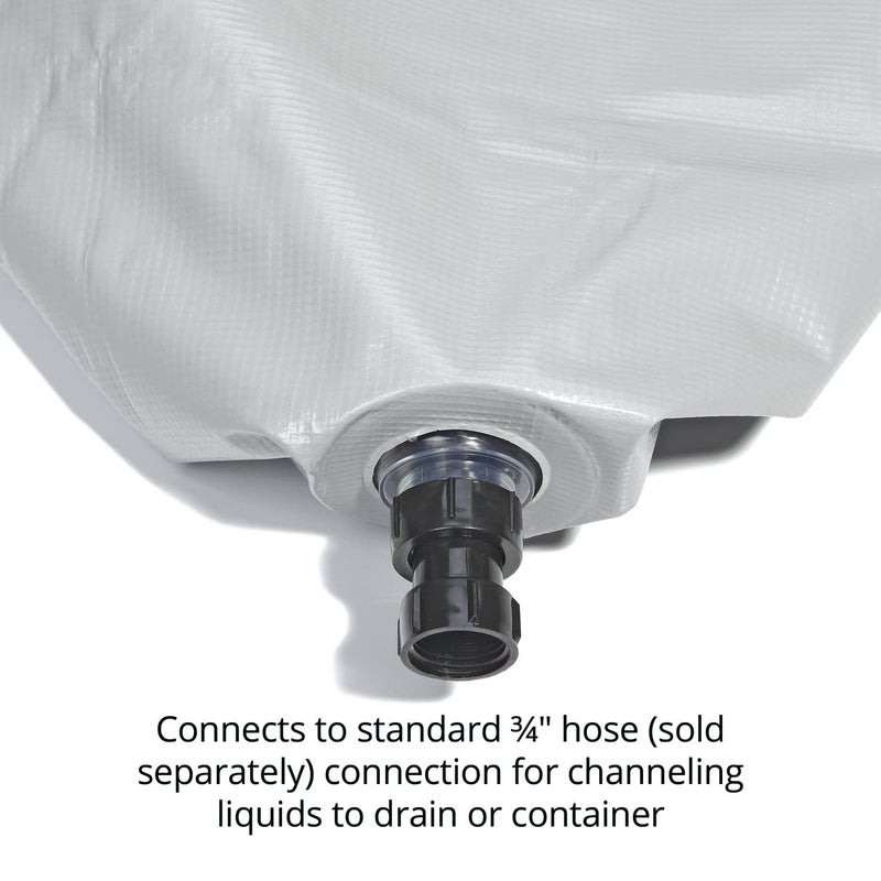 PIG Roof Leak Diverter Tarp - 5' x 5' - Gray - TLS462-GY - Image 5